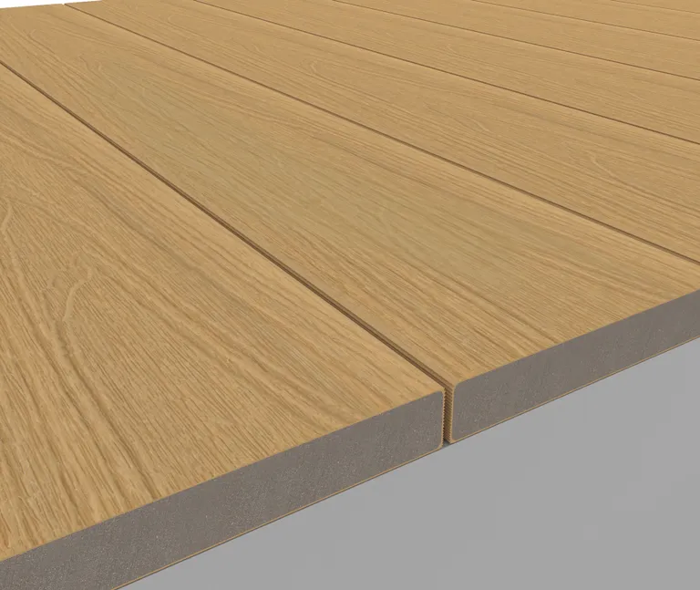 HORI Verkleidungsbretter WPC Massiv Wood Feeling Co-Extrudiert  22,5x138mm Hellbraun 3