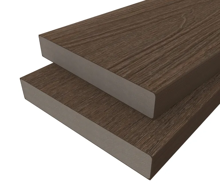HORI Terrassendiele WPC Massiv Wood Feeling Co-Extrudiert  22,5x138mm dunkelbraun 0
