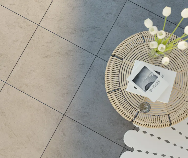 HORI Terrassenplatten Sable Feinsteinzeug Steinoptik 2