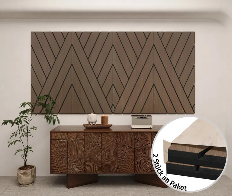 HORI WALL Akustik Diamond Wandpaneele Smoke Walnut 0