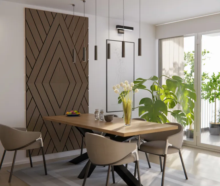 HORI WALL Akustik Diamond Wandpaneele Smoke Walnut 4