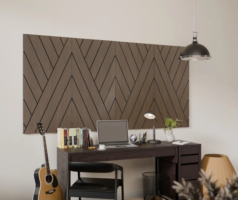 HORI WALL Akustik Diamond Wandpaneele Smoke Walnut 7