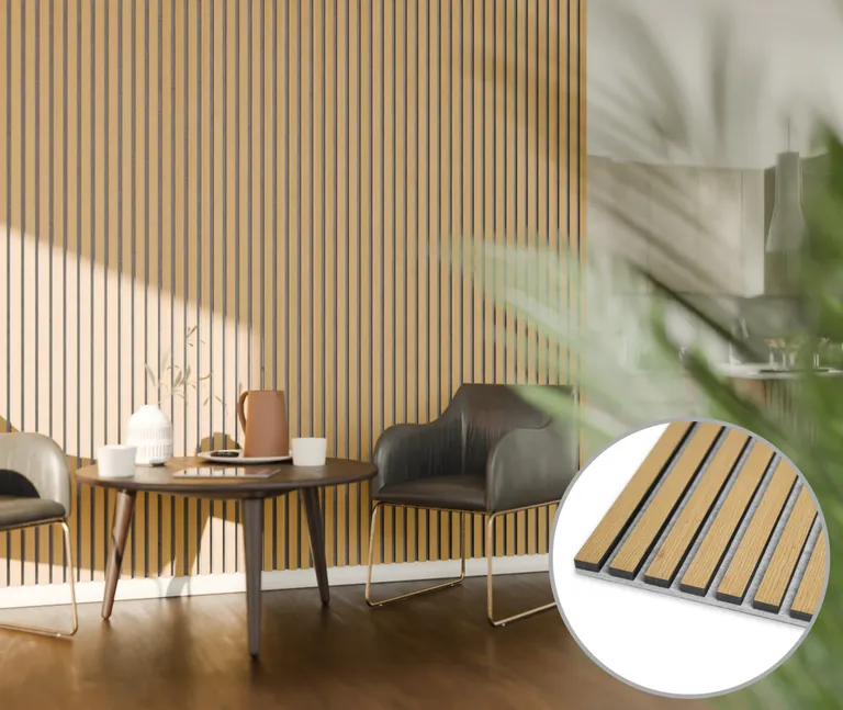 HORI Dekor Akustikpaneel Nature oiled Oak auf Filz Sesam 0