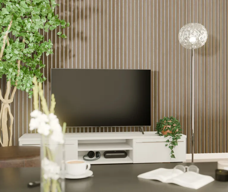 HORI Dekor Akustikpaneel Walnut auf Filz Grau 3