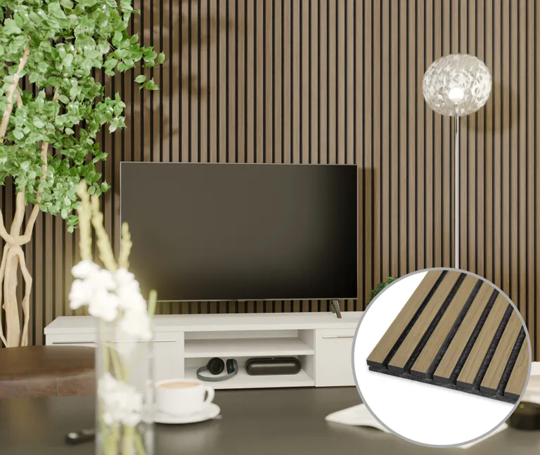 HORI Dekor Akustikpaneel Walnut auf Filz Sesam 0