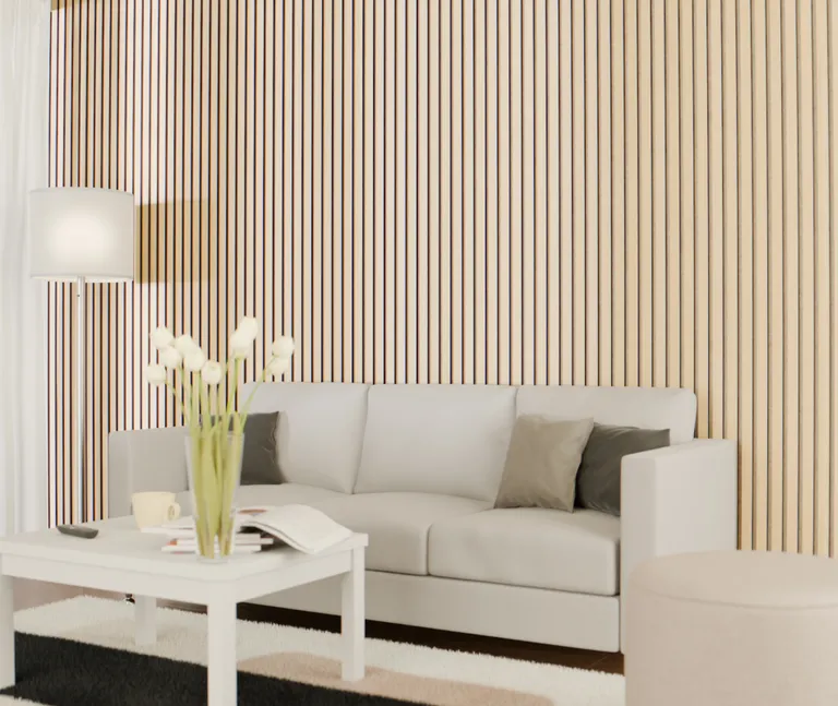 HORI Dekor Akustikpaneel White Oak auf Filz Beige 4