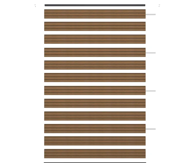 NewTechWood WPC Sichtschutzzaun Stecksystem Modena Rhombus 1