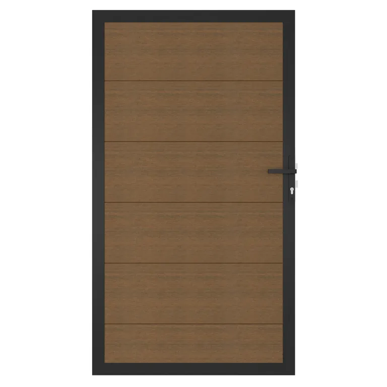 NewTechWood WPC Sichtschutzzaun Stecksystem Zauntor Castello XXL 0
