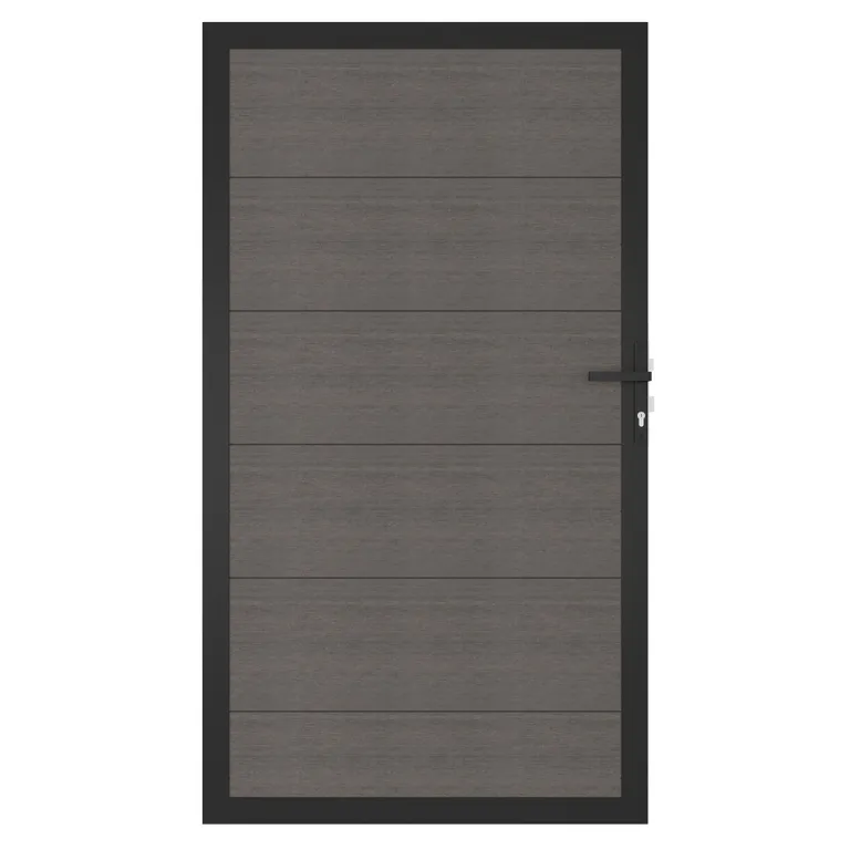 NewTechWood WPC Sichtschutzzaun Stecksystem Zauntor Castello XXL 1