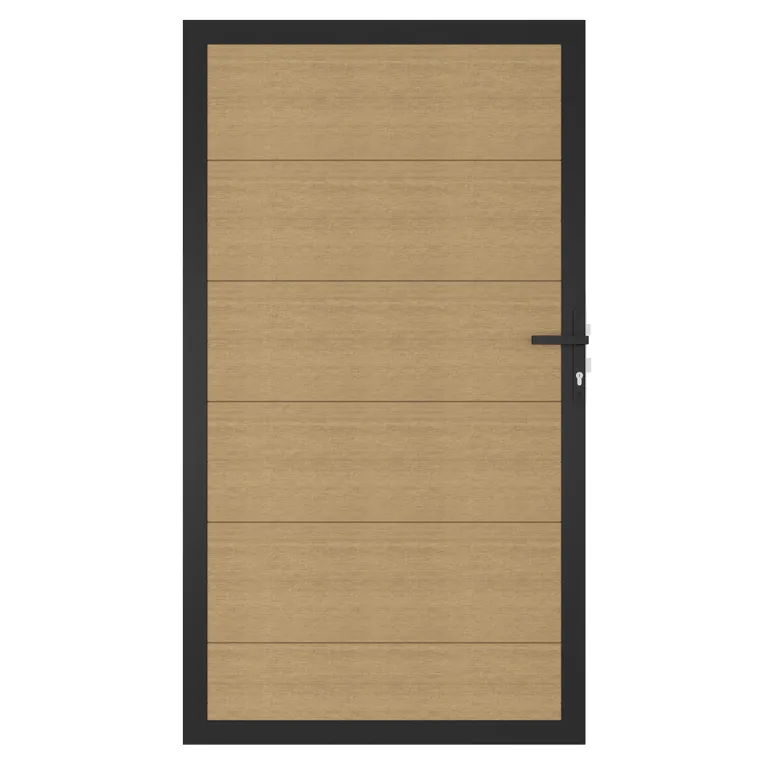 NewTechWood WPC Sichtschutzzaun Stecksystem Zauntor Castello XXL 2