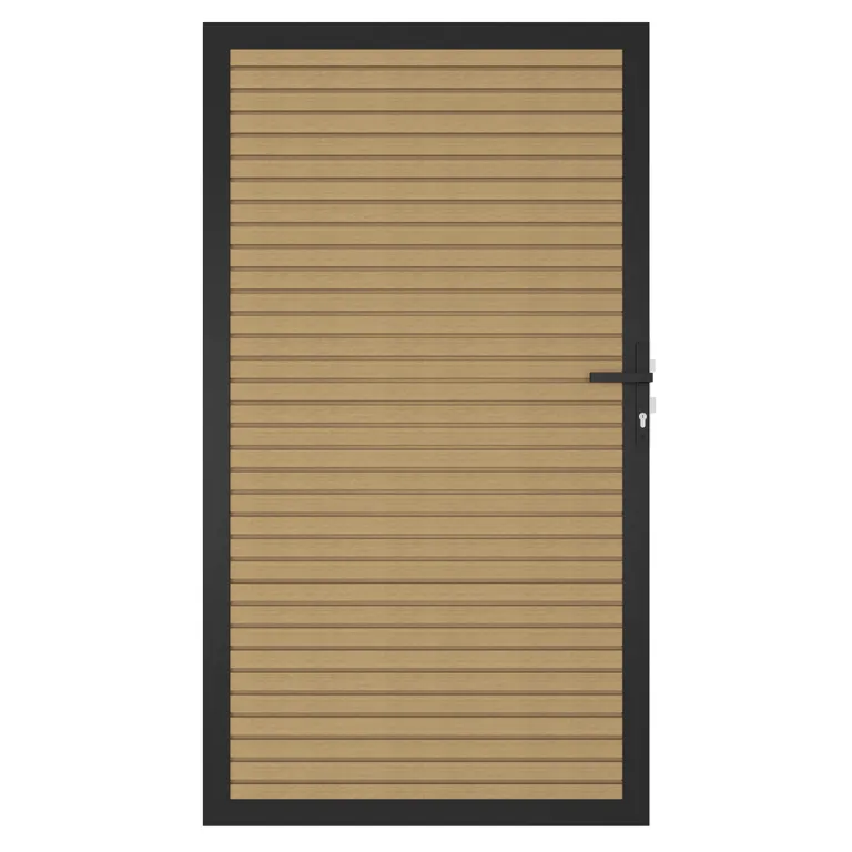 NewTechWood WPC Sichtschutzzaun Stecksystem Zauntür Portland 0