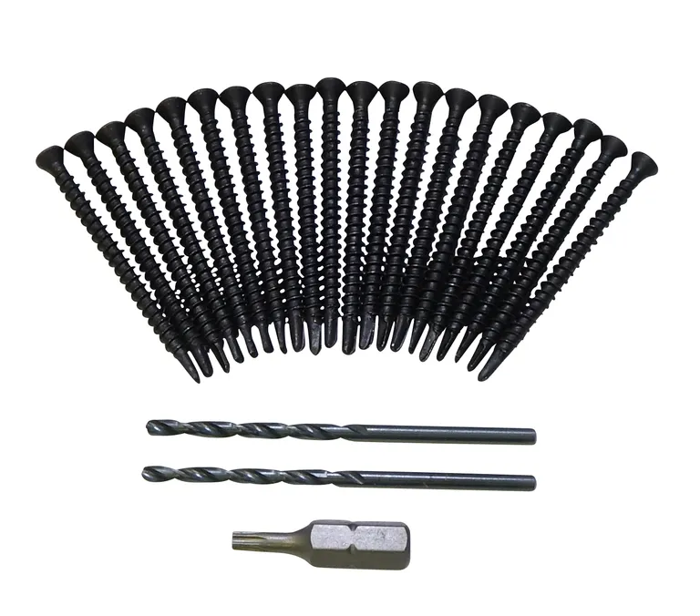 HORI Befestigungsschrauben für Nutleiste Edelstahl 3,5 x 45 mm schwarz 0