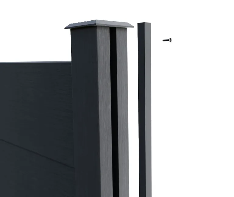 HORI WPC Sichtschutzzaun Stecksystem Nutleiste 0