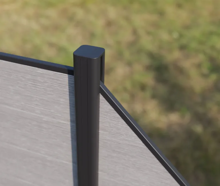 HORI WPC Sichtschutzzaun Stecksystem Safety Nutleiste 3