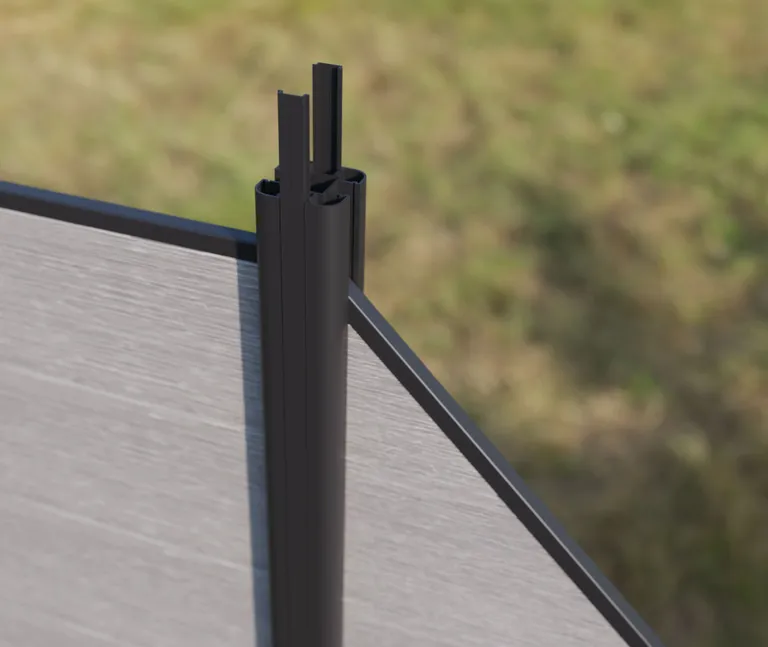 HORI WPC Sichtschutzzaun Stecksystem Safety Nutleiste 2