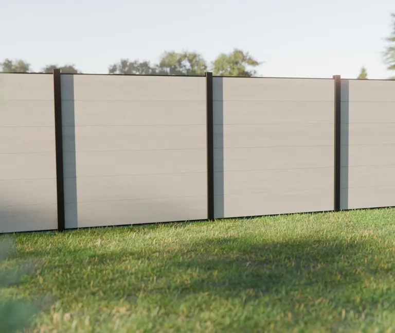 HORI WPC Sichtschutzzaun Stecksystem Aarhus XXL 3
