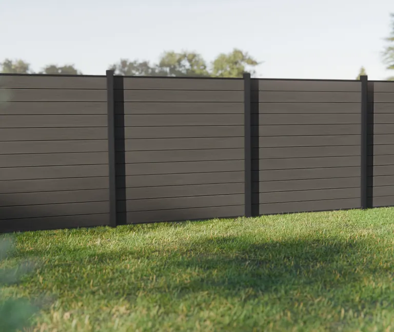 HORI WPC Sichtschutzzaun Stecksystem Kopenhagen 1