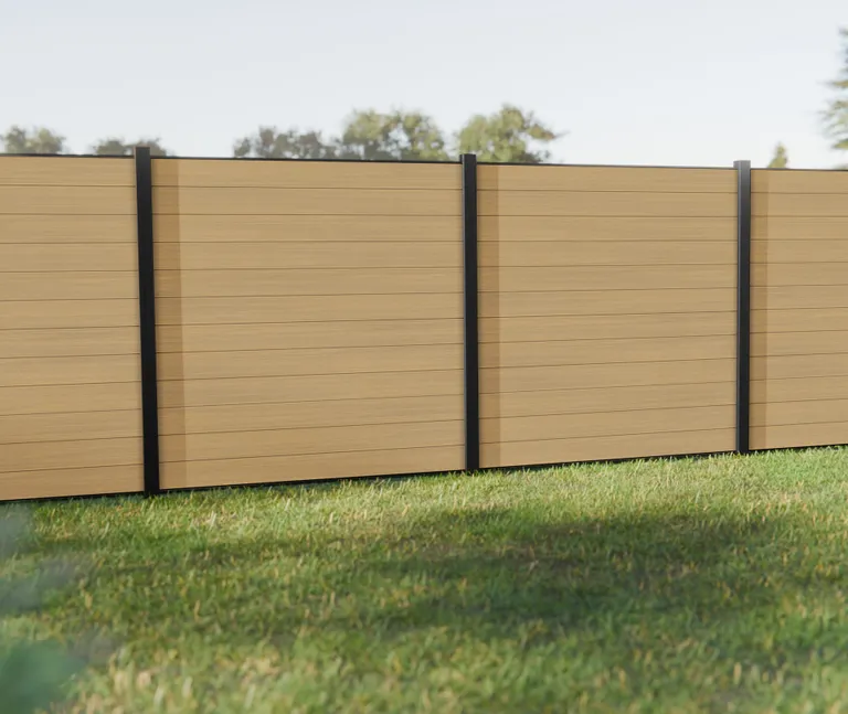 HORI WPC Sichtschutzzaun Stecksystem Kopenhagen 2