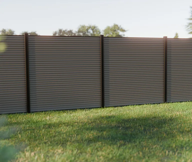 HORI WPC Sichtschutzzaun Stecksystem Odense Rhombus 1