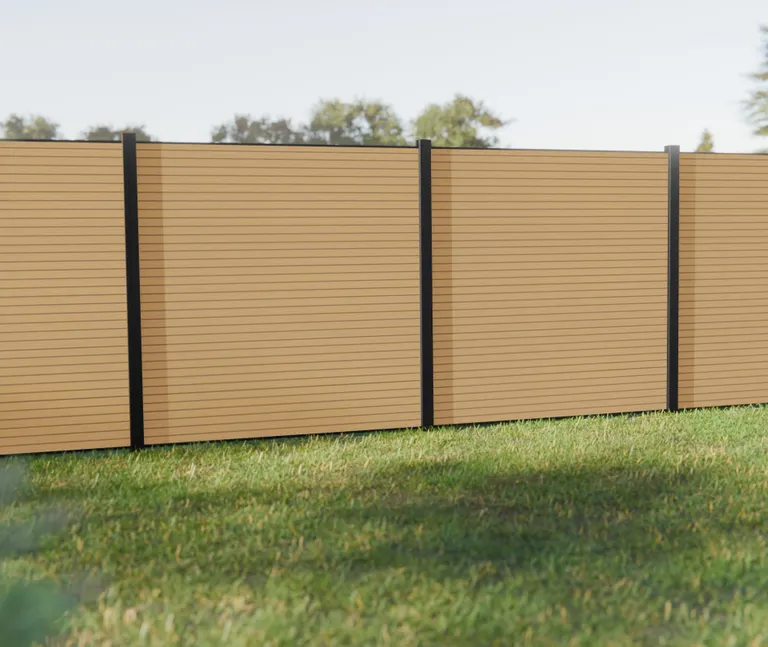 HORI WPC Sichtschutzzaun Stecksystem Odense Rhombus 2