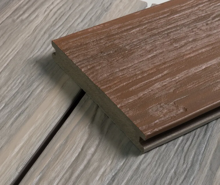 HORI Terrassendielen WPC/BPC massiv Schutzummantelung rotbraun + grau/creme 20 x 140 mm 4