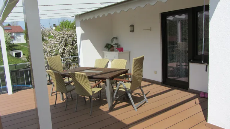 Megawood Terrassendielen Komplettset WPC Jumbo Premium massiv nussbraun 6