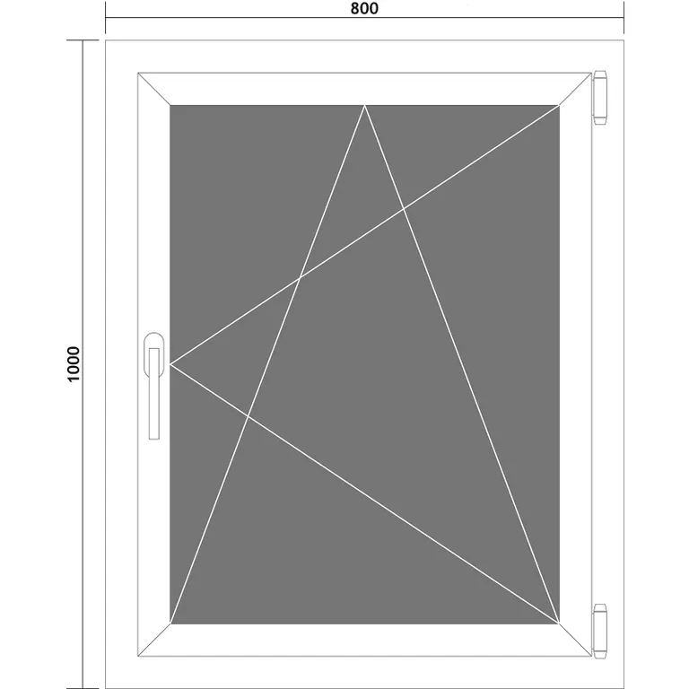 HORI Kunststofffenster Dreh/Kipp 800 x 1000 mm 3