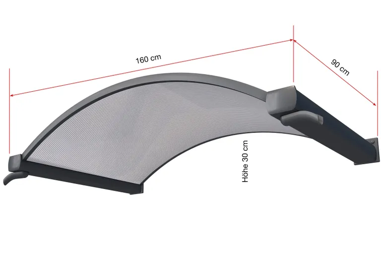 Gutta Rundbogen Vordach Polycarbonat 1