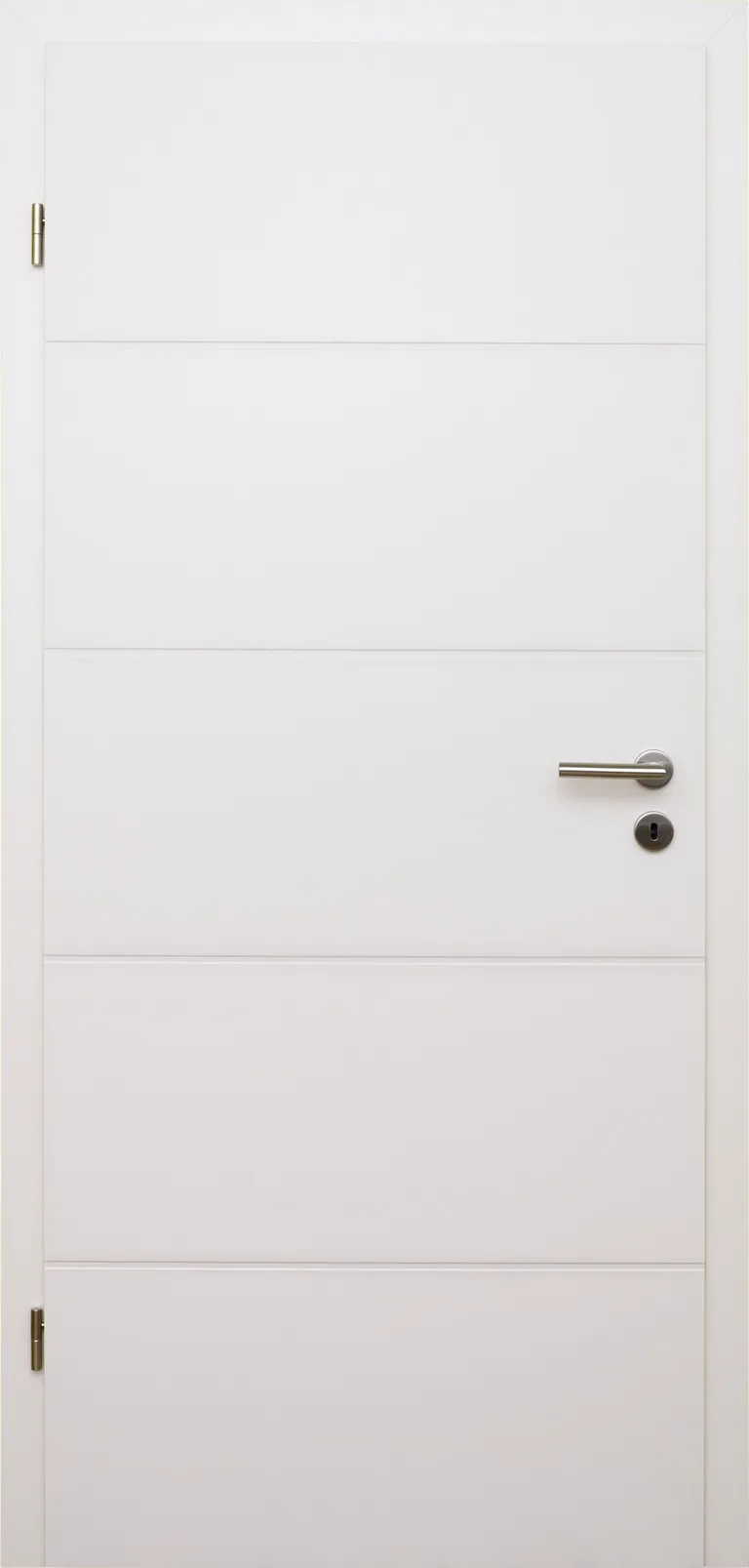 HORI Zimmertür Komplettset Valencia Weißlack RAL9010 Röhrenspan Eckkante 0