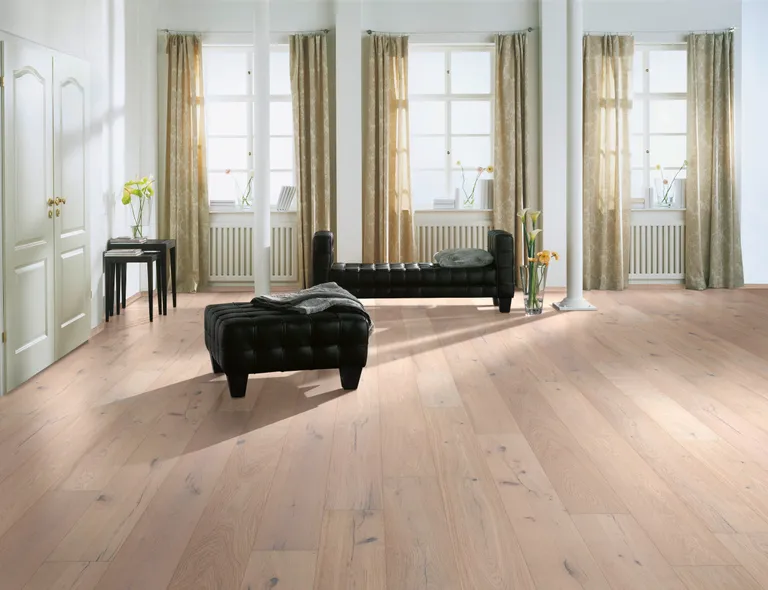 HORI Parkett Eiche Landhausdiele Country gebürstet weiss geölt 6