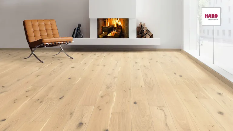 HORI Quick Parkett 300 Eiche lichtweiß Universal strukturiert Landhausdiele versiegelt 3