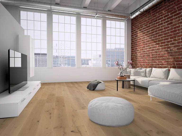 HORI Parkett 300 Landhausdiele Eiche Rohholz Vintage Landhausdiele gebürstet pure nature natur-geölt 5