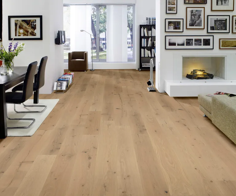 HORI Parkett 300 Landhausdiele Eiche Rohholz Vintage Landhausdiele gebürstet pure nature natur-geölt 7