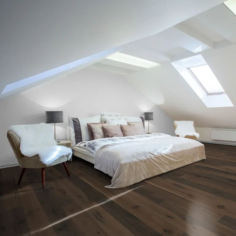 HORI Parkett Eiche Altholz Carbon gebürstet Landhausdiele rauchschwarz geölt 7