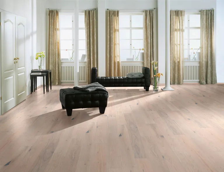 HORI Parkett Eiche Landhausdiele Country gebürstet extra weiss geölt 6
