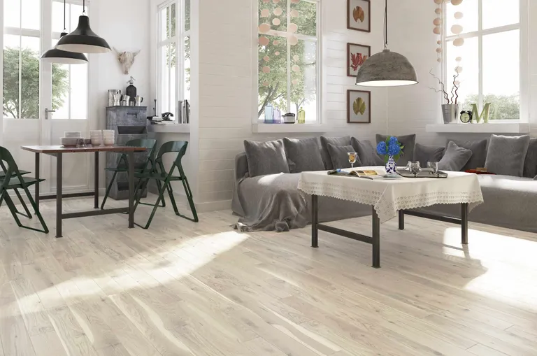 HORI Parkett Eiche Various weiß Landhausdiele versiegelt 1