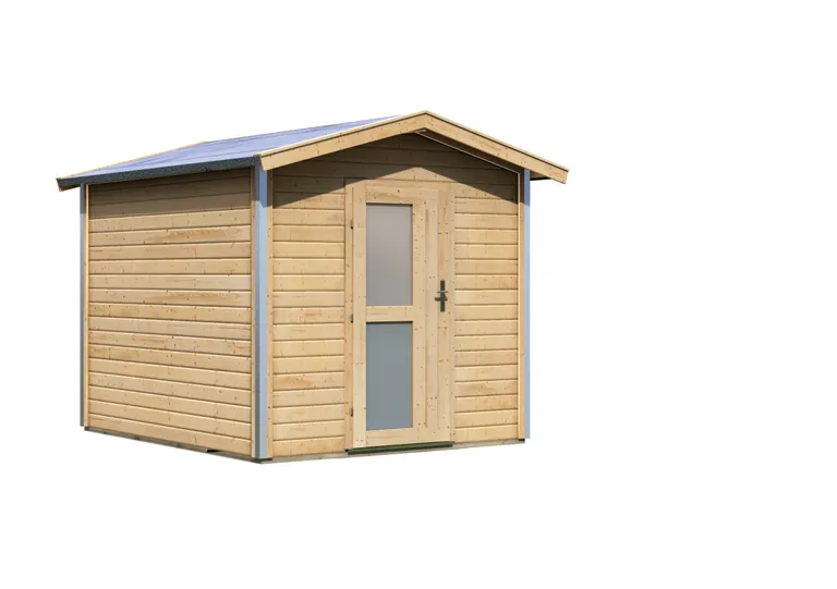Karibu Sauna-Haus Bosse 1 mit Vorraum Türe Milchglas 38 mm 1