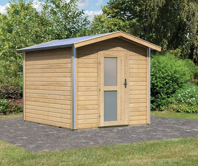 Karibu Sauna-Haus Bosse 1 mit Vorraum Türe Milchglas 38 mm 8