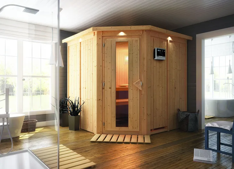 Karibu System-Sauna Jarin Eckeinstieg 68 mm 3