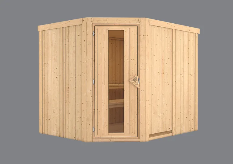 Karibu System-Sauna Malin Eckeinstieg 68 mm 1