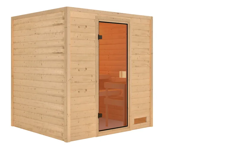 Woodfeeling Massivholz-Sauna Adelina Fronteinstieg 38 mm 3