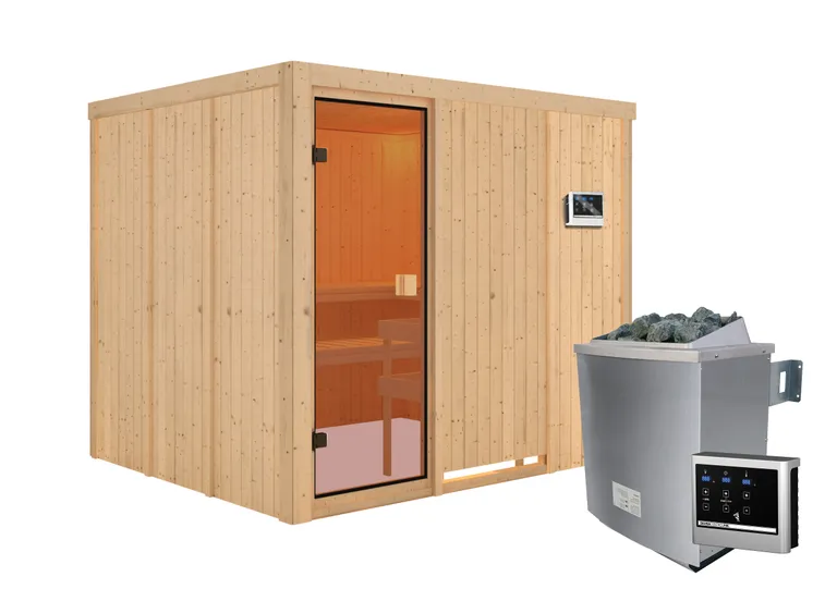 Woodfeeling Massivholz-Sauna Nybro Fronteinstieg 68 mm 3