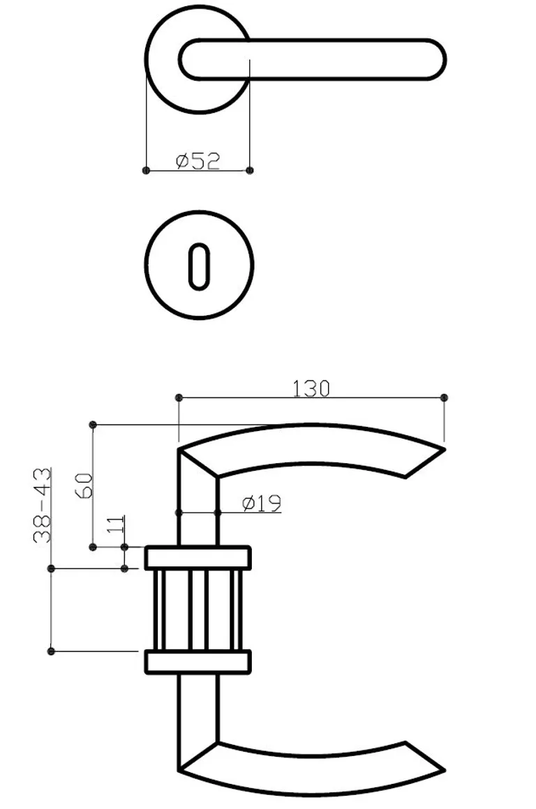 HORI Türgriff Edelstahl Segmentform Getafe 2