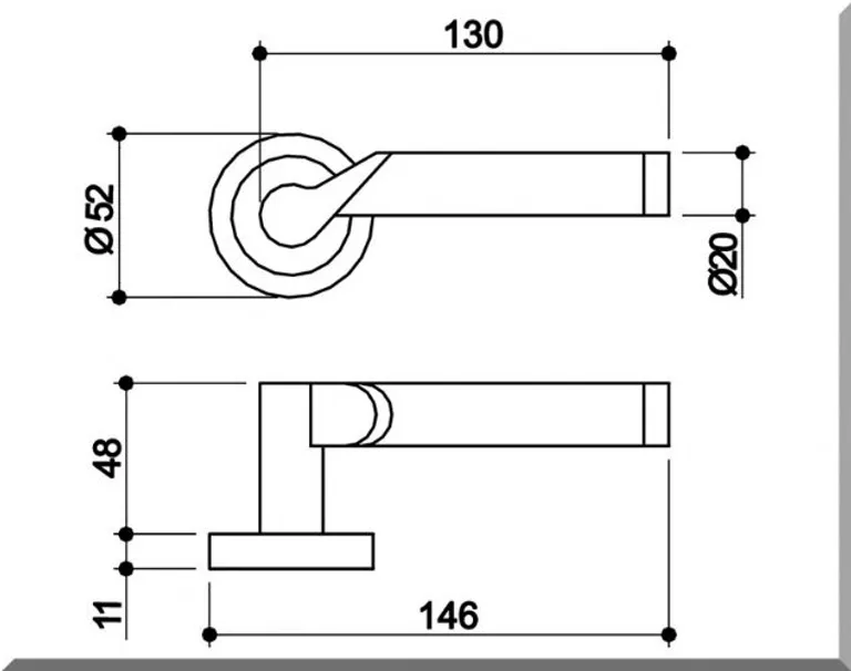 HORI Türgriff verchromt/Edelstahl matt Design 1