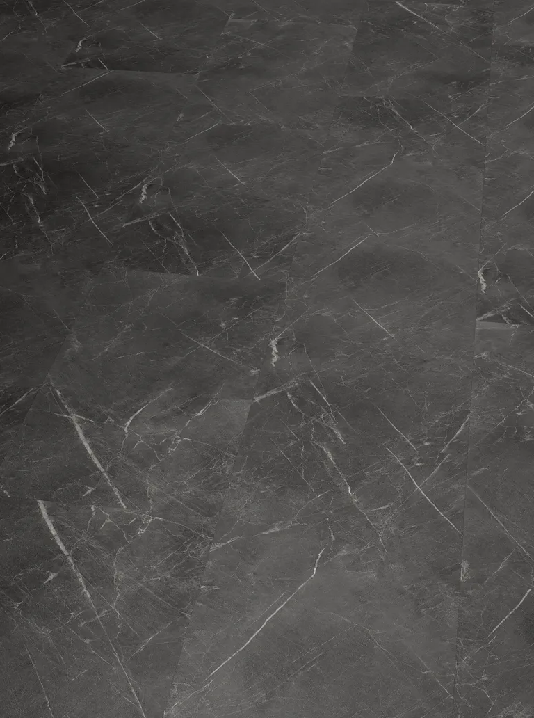 HORI Klick-Hartvinylboden Rigid SPC XXL Fliesenformat Marmo di Carrara Antracite Steinstruktur 2