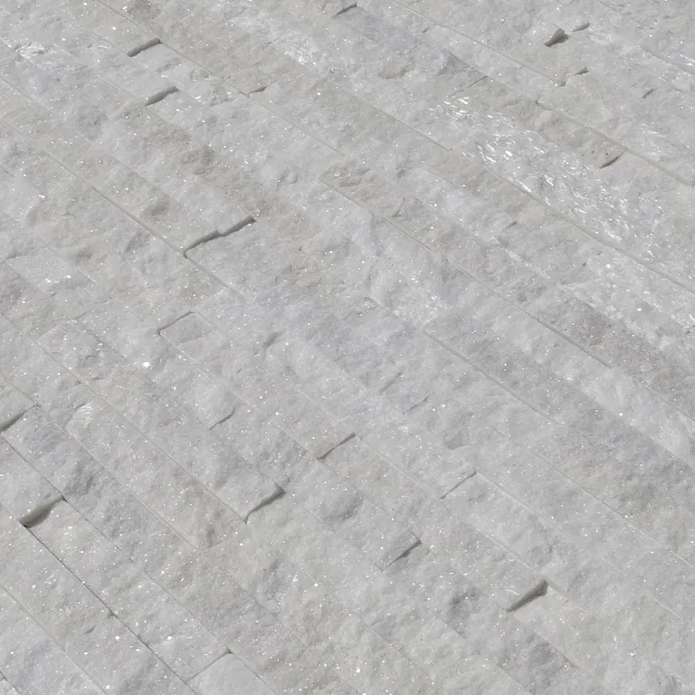 HORI Wandverkleidung Natursteinverblender Mont Blanc Kristall Weiß 2
