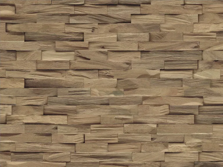 INDO Echtholz Wandverkleidung 3D Holzverblender Beachwood Natural 2
