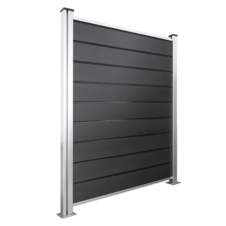 HORI Design WPC Sichtschutzzaun Stecksystem Zaunelement ohne Pfosten 1