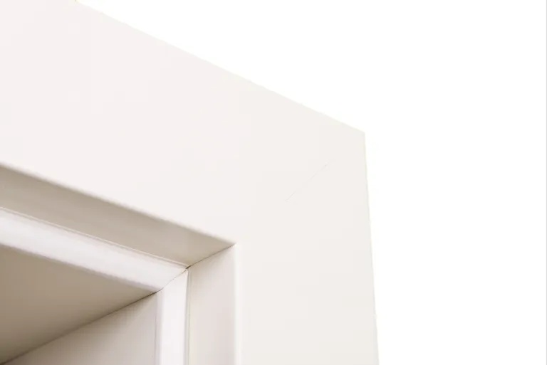HORI Zimmertür Weißlack RAL9010 mit Lichtausschnitt Eckkante Komplettset 1