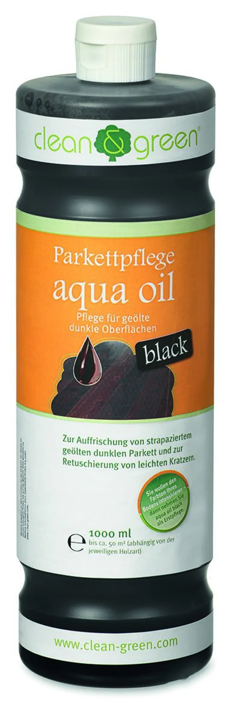 clean & green Parkettpflege aqua oil black 0